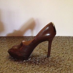 Prada Calzature Donna Brown Nappa Leather Platform